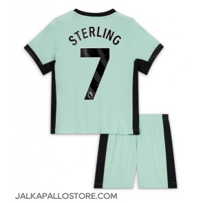 Chelsea Raheem Sterling #7 Kolmaspaita Lapsille 2023-24 Lyhythihainen (+ shortsit)